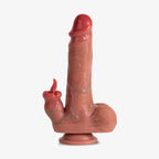 Realistic Dildo with Tongue - 8 inch