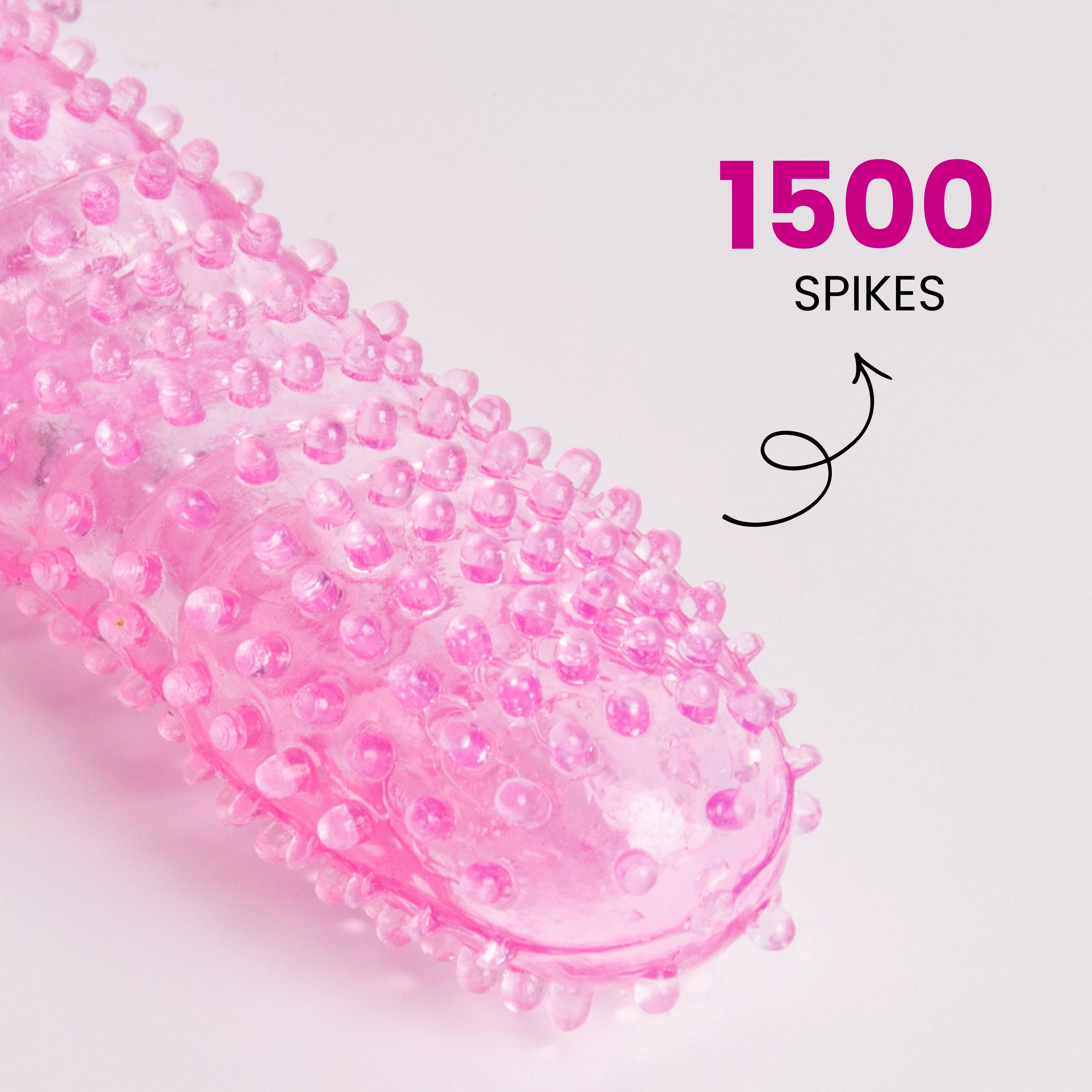 Crystal Condom with Spikes Supersoft Prolong Sex Time Sleeve  - 5 inch streched