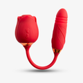 Rose Clitoral Suction Stimulator & Vibrating Small Dildo