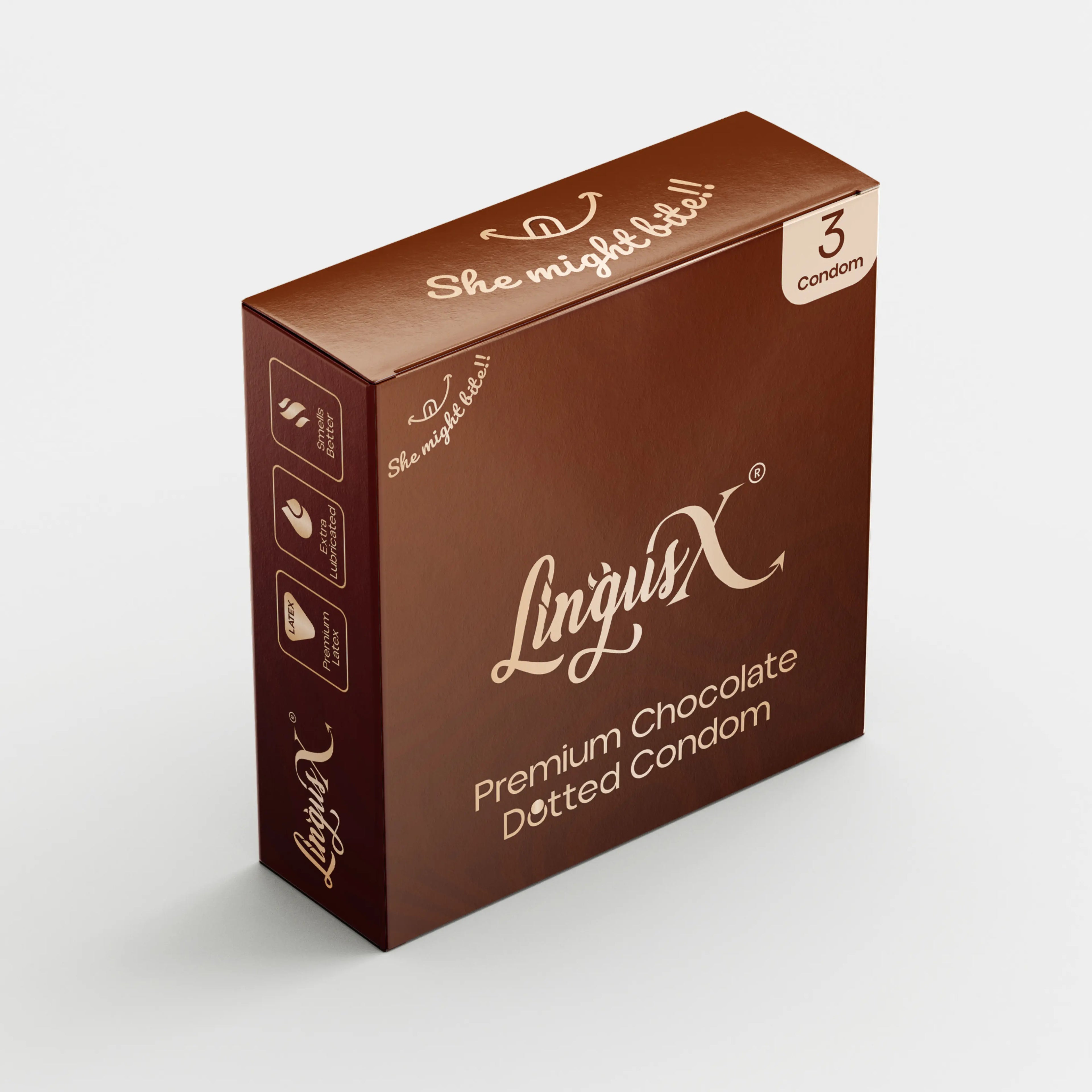Premium Chocolate Dotted Condoms Pack of 3