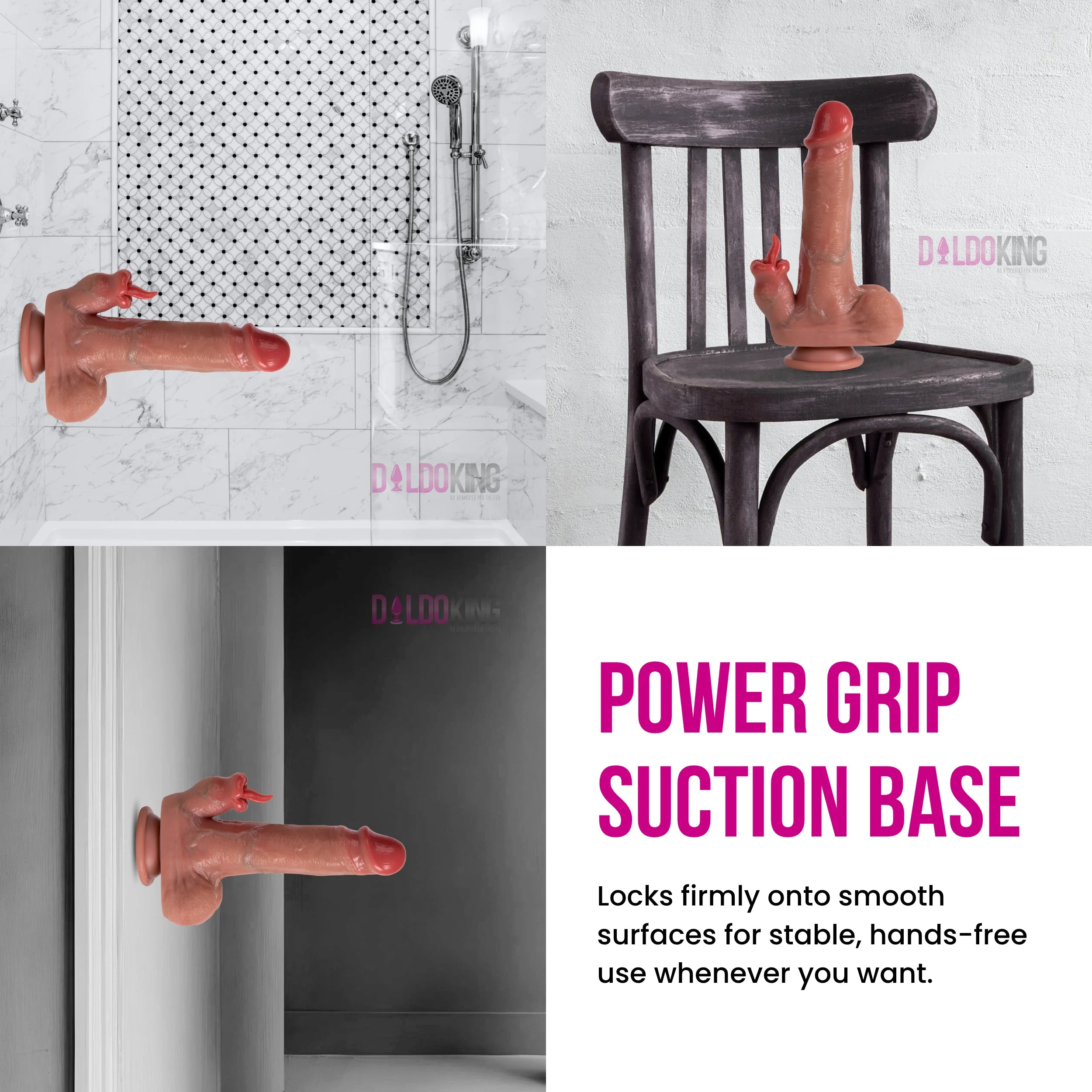 Realistic Dildo with Tongue - 8 inch