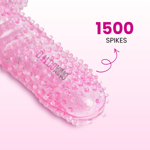 Crystal Condom with Spikes Supersoft Prolong Sex Time Sleeve  - 5 inch stretched