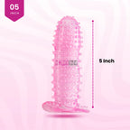 Crystal Condom with Spikes Supersoft Prolong Sex Time Sleeve  - 5 inch stretched